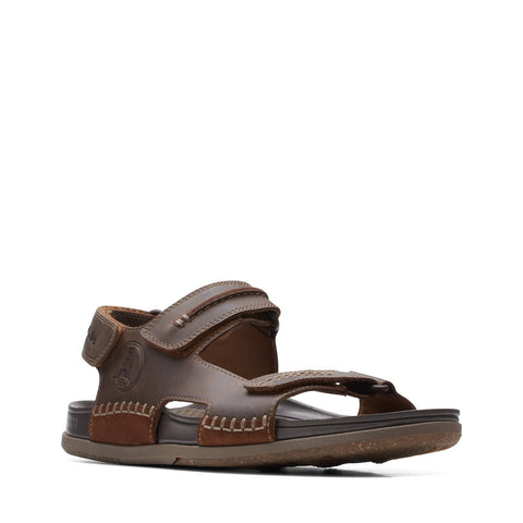 Clarks Nature 5 Trail 26172331 Mens Brown Leather Strap Sport Sandals Shoes 