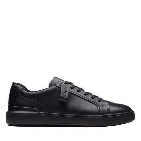 Clarks CourtLite Move 26172395 Mens Black Leather Lifestyle Sneakers Shoes