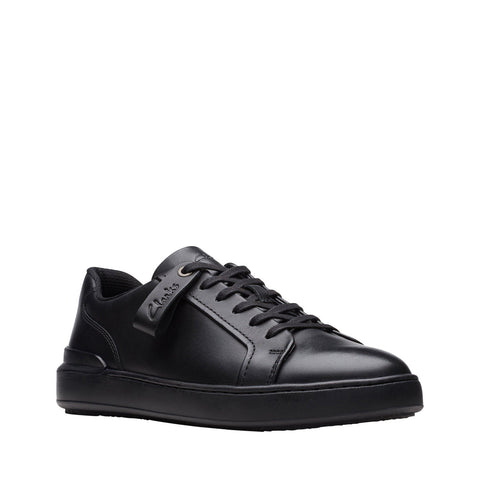 Clarks CourtLite Move 26172395 Mens Black Leather Lifestyle Sneakers Shoes