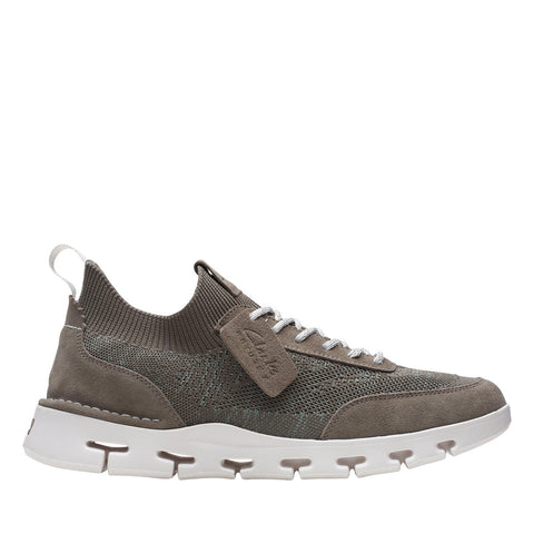 Clarks Nature X Go 26172681 Mens Gray Leather Lifestyle Sneakers Shoes