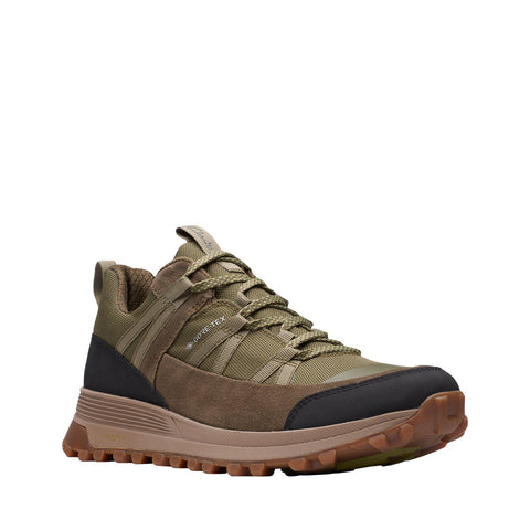 Clarks ATL Trek Run GTX 26172694 Mens Green Leather Athletic Hiking Shoes