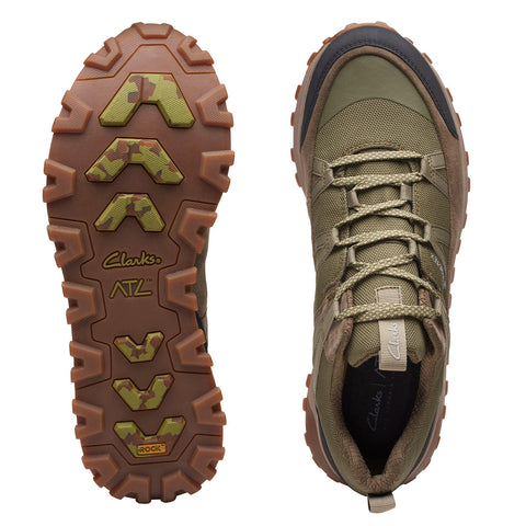 Clarks ATL Trek Run GTX 26172694 Mens Green Leather Athletic Hiking Shoes