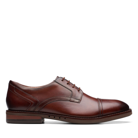 Clarks Un Hugh Cap 26172837 Mens Brown Wide Oxfords & Lace Ups Cap Toe Shoes