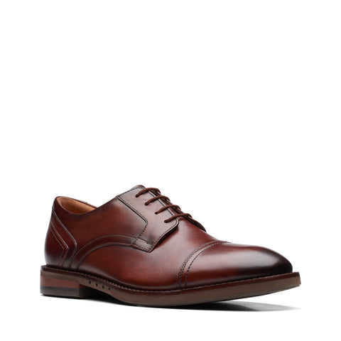 Clarks Un Hugh Cap 26172837 Mens Brown Wide Oxfords & Lace Ups Cap Toe Shoes