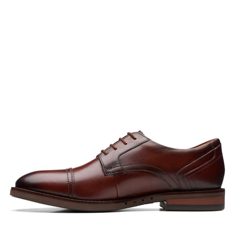 Clarks Un Hugh Cap 26172837 Mens Brown Wide Oxfords & Lace Ups Cap Toe Shoes
