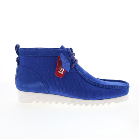 Clarks Wallabee 2 FTRE 26173079 Mens Blue Suede Lace Up Chukkas Boots