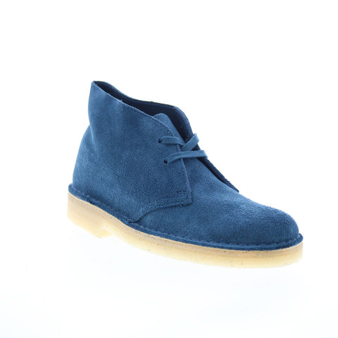 Clarks Desert Boot 26173213 Womens Blue Suede Lace Up Chukkas Boots