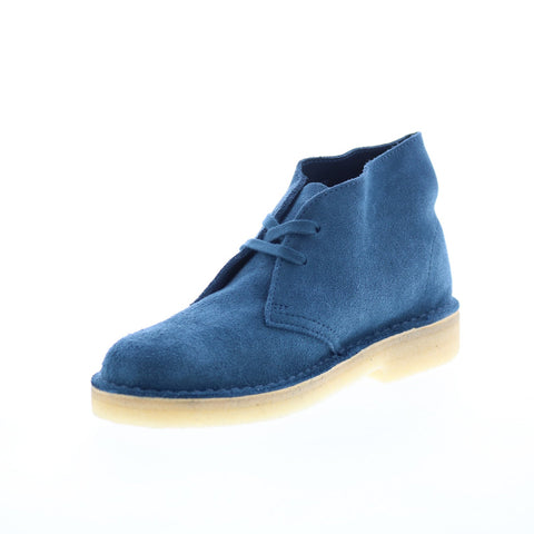 Clarks Desert Boot 26173213 Womens Blue Suede Lace Up Chukkas Boots