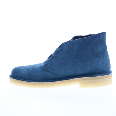 Clarks Desert Boot 26173213 Womens Blue Suede Lace Up Chukkas Boots
