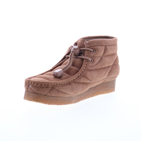 Clarks Wallabee Boot 26173230 Womens Brown Suede Slip On Casual Dress Boots