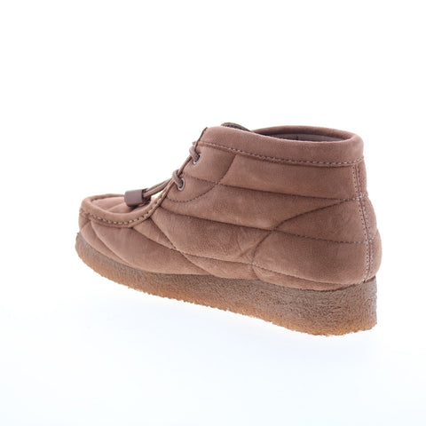 Clarks Wallabee Boot 26173230 Womens Brown Suede Slip On Casual Dress Boots