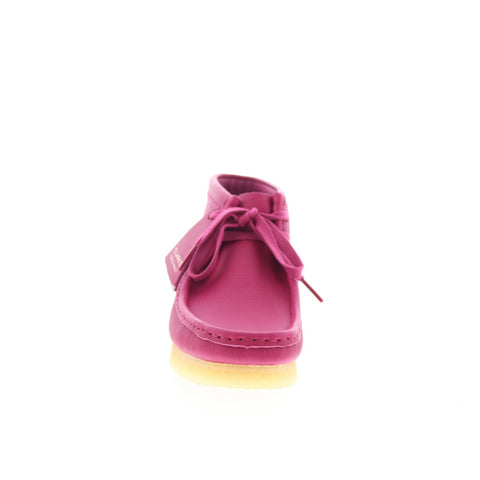 Clarks Wallabee Boot 26173235 Womens Pink Nubuck Lace Up Chukkas Boots