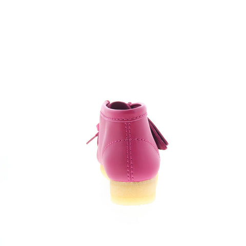 Clarks Wallabee Boot 26173235 Womens Pink Nubuck Lace Up Chukkas Boots