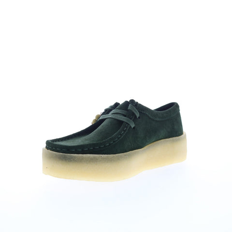 Clarks Wallabee Cup 26173253 Womens Green Oxfords & Lace Ups Casual Shoes