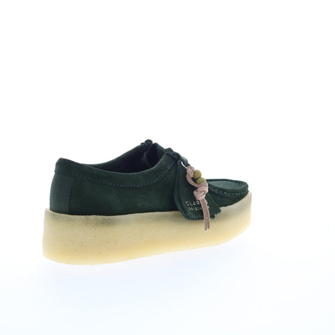 Clarks Wallabee Cup 26173253 Womens Green Oxfords & Lace Ups Casual Shoes