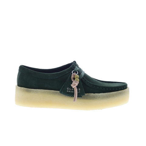 Clarks Wallabee Cup 26173253 Womens Green Oxfords & Lace Ups Casual Shoes