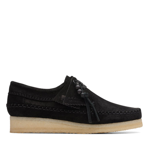 Clarks Weaver 26173255 Womens Black Suede Oxfords & Lace Ups Casual Shoes