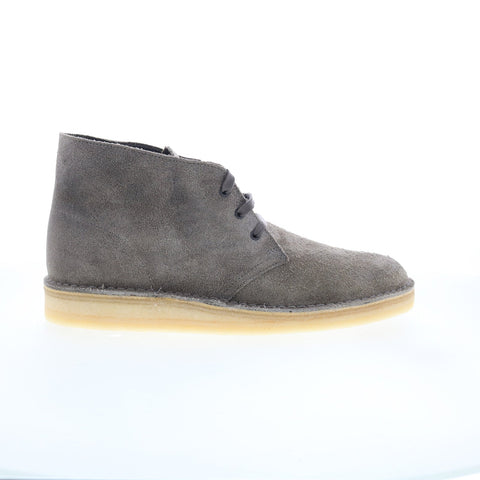 Clarks Desert Coal 26173282 Mens Gray Suede Lace Up Chukkas Boots