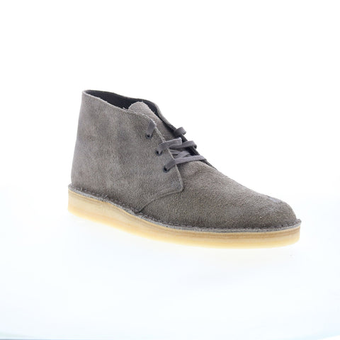 Clarks Desert Coal 26173282 Mens Gray Suede Lace Up Chukkas Boots