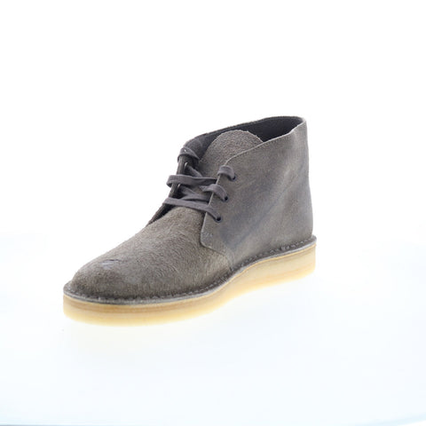 Clarks Desert Coal 26173282 Mens Gray Suede Lace Up Chukkas Boots