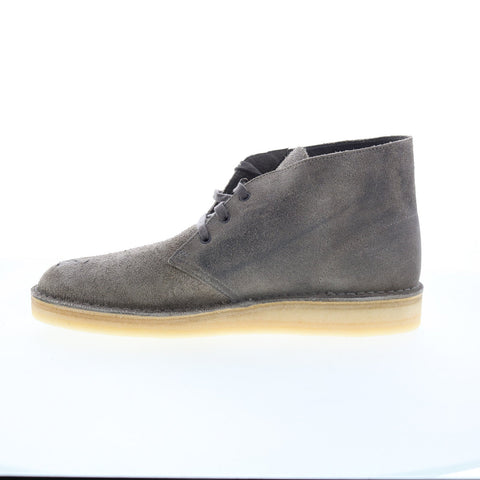 Clarks Desert Coal 26173282 Mens Gray Suede Lace Up Chukkas Boots