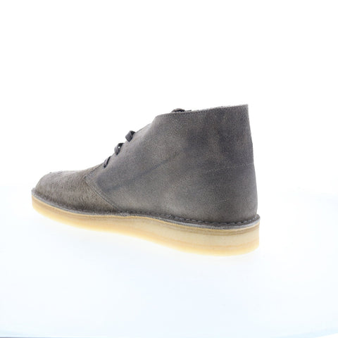 Clarks Desert Coal 26173282 Mens Gray Suede Lace Up Chukkas Boots