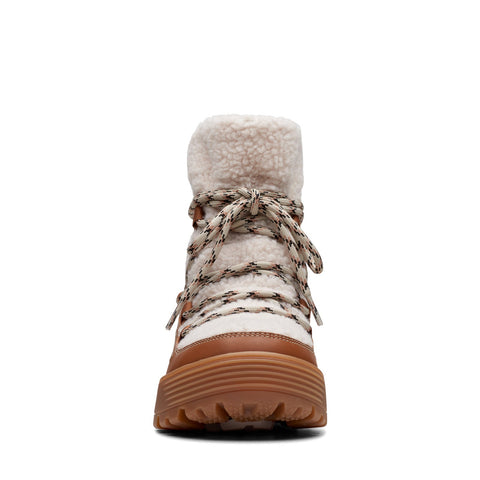 Clarks ATL Hike Up Waterproof 26173408 Womens Beige Leather Hiking Boots