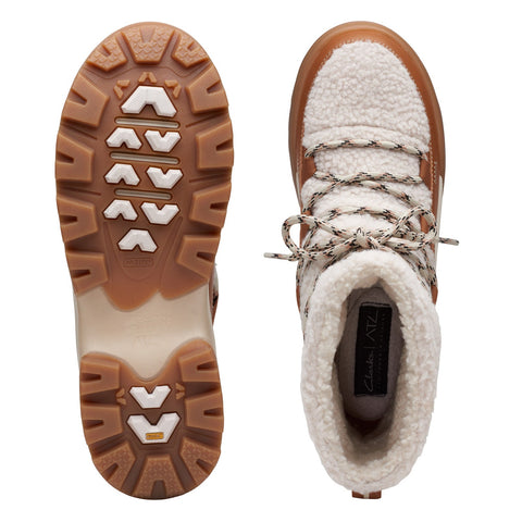 Clarks ATL Hike Up Waterproof 26173408 Womens Beige Leather Hiking Boots