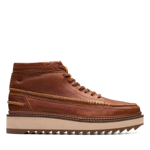 Clarks Clarkhill Mid 26173449 Mens Brown Leather Lace Up Casual Dress Boots