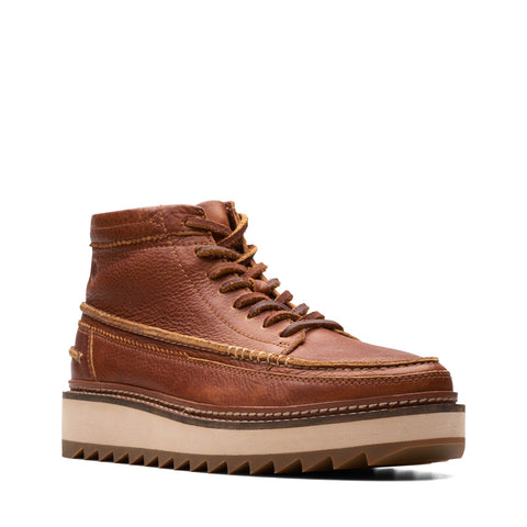 Clarks Clarkhill Mid 26173449 Mens Brown Leather Lace Up Casual Dress Boots