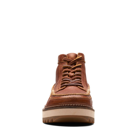 Clarks Clarkhill Mid 26173449 Mens Brown Leather Lace Up Casual Dress Boots
