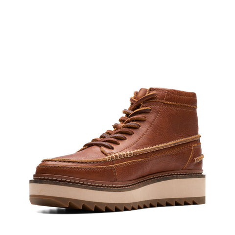 Clarks Clarkhill Mid 26173449 Mens Brown Leather Lace Up Casual Dress Boots
