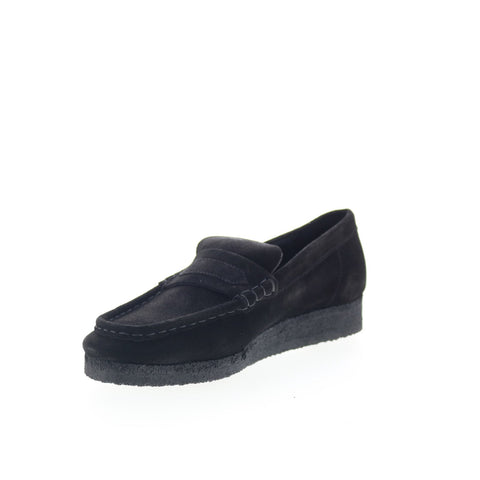 Clarks Wallabee Loafer 26173509 Womens Black Loafers & Slip Ons Casual Shoes