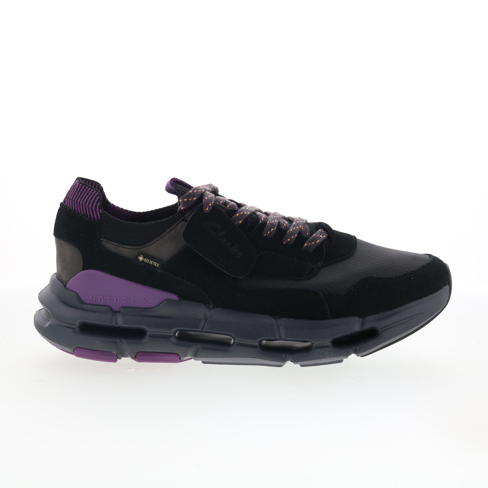 Clarks NXE LO GTX 26173541 Mens Black Suede Lifestyle Sneakers