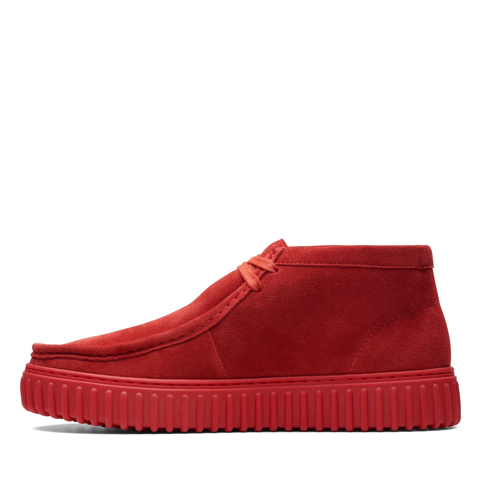 Clarks Torhill Hi 26173661 Mens Red Suede Lace Up Chukkas Boots