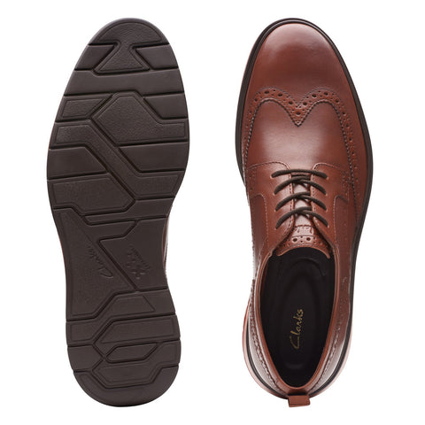 Clarks Chantry Wing 26173936 Mens Brown Oxfords Wingtip & Brogue Shoes