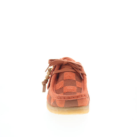 Clarks Wallabee 26174011 Womens Orange Suede Oxfords & Lace Ups Casual Shoes