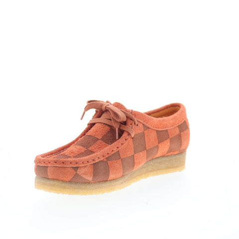 Clarks Wallabee 26174011 Womens Orange Suede Oxfords & Lace Ups Casual Shoes