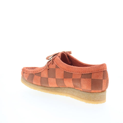 Clarks Wallabee 26174011 Womens Orange Suede Oxfords & Lace Ups Casual Shoes