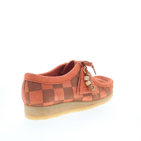 Clarks Wallabee 26174011 Womens Orange Suede Oxfords & Lace Ups Casual Shoes
