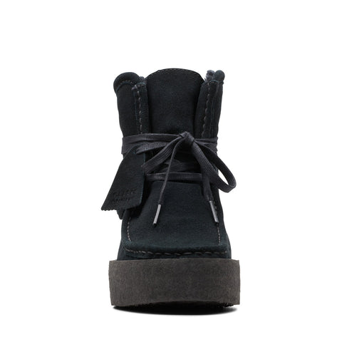 Clarks Wallabee Cup HI 26174014 Womens Black Leather Casual Dress Boots