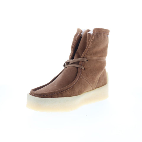 Clarks Wallabee Cup HI 26174015 Womens Brown Suede Casual Dress Boots