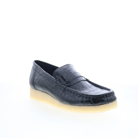 Clarks Wallabee Loafer 26174016 Womens Black Loafers & Slip Ons Casual Shoes