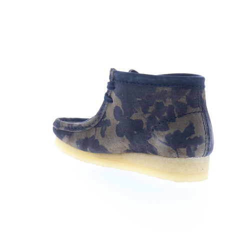 Clarks Wallabee Boot 26174023 Womens Black Suede Lace Up Chukkas Boots