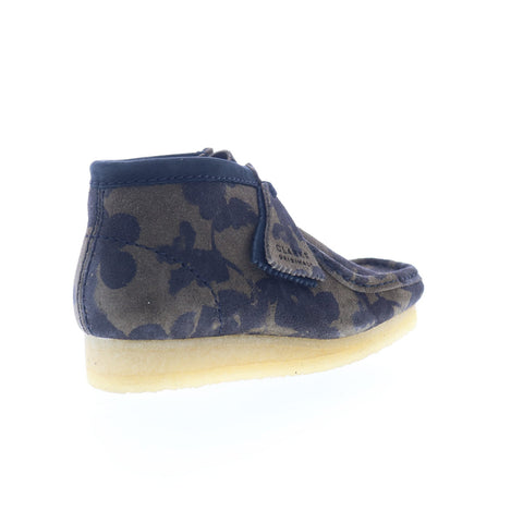 Clarks Wallabee Boot 26174023 Womens Black Suede Lace Up Chukkas Boots