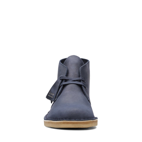 Clarks Desert Boot 26174058 Mens Blue Leather Lace Up Ankle Boots