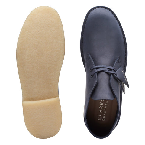 Clarks Desert Boot 26174058 Mens Blue Leather Lace Up Ankle Boots