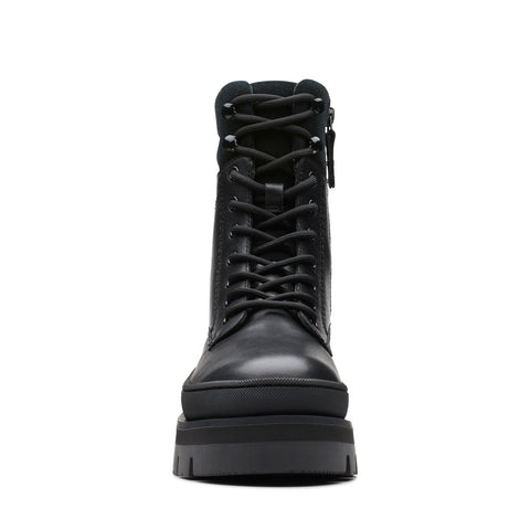 Clarks Orianna 2 Hike 26174060 Womens Black Leather Lace Up Casual Boots