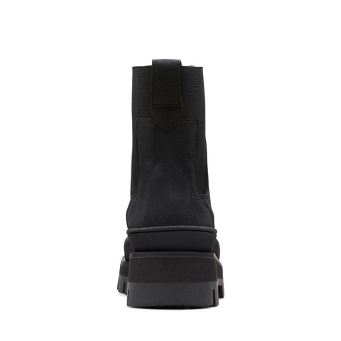 Clarks Orianna 2 Top 26174067 Womens Black Nubuck Slip On Casual Dress Boots