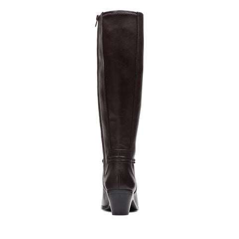 Clarks Emily 2 Sky 26174084 Womens Brown Narrow Leather Knee High Boots